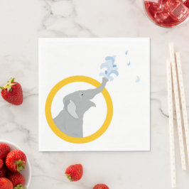 Barn Modern Baby Grått Elephant Party Napkins Pappersservett