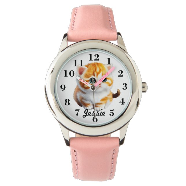 Barn Monogram Kitten  Armbandsur (Framsida)