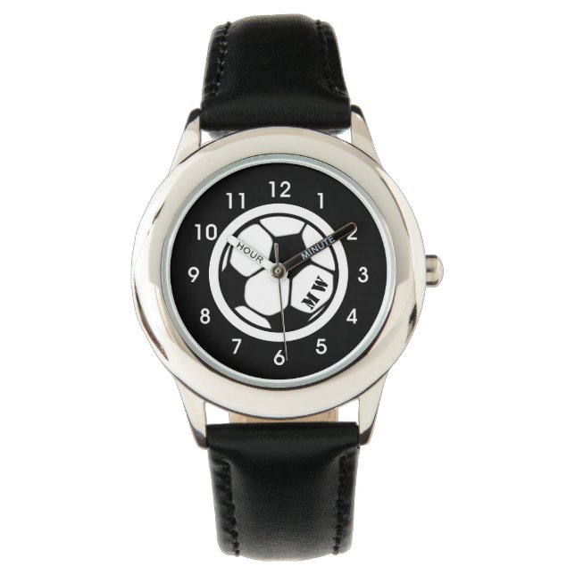 Barn Monogram Ocer Watch Black Armbandsur (Framsida)