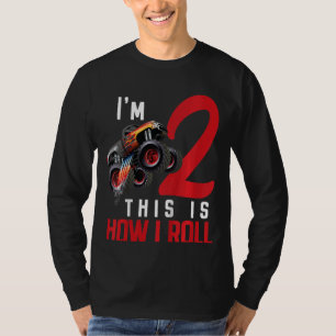 Barn Monster Lastbil 2:a födelsedagen Det här är h T Shirt