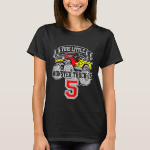 Barn Monster Lastbil 5:e födelsedag denna lilla mo T Shirt