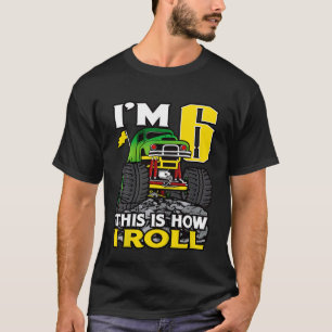 Barn Monster lastbil 6e födelsedag i topp 6 Det hä T Shirt