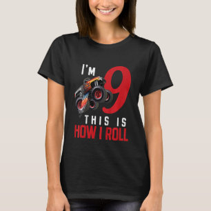 Barn Monster Lastbil 9:e födelsedagen... Så här ru T Shirt