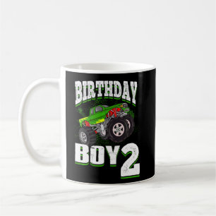 Barn Monster Lastbil Birthday Boy är 2 barn Kaffemugg