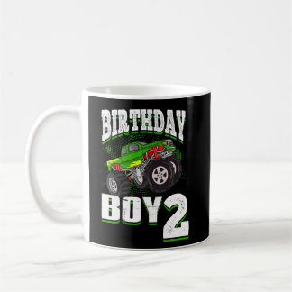Barn Monster Lastbil Birthday Boy är 2 barn Kaffemugg