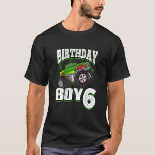 Barn, monster Lastbil, födelsedag är 6 barn i 6e T Shirt
