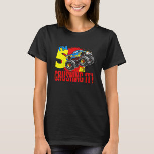 Barn Monster Lastbil födelsedag Jag ska krossa 5 T Shirt
