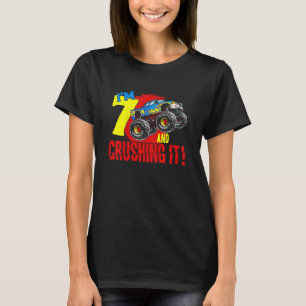 Barn Monster Lastbil födelsedag Jag ska krossa 7 T Shirt