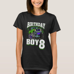 Barn Monster Lastbil födelsedagspojke är 8 barn 8 T Shirt