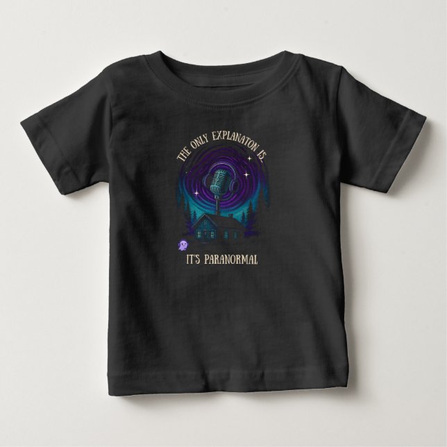 Barn mörk skjorta, stuga t shirt (Framsida)