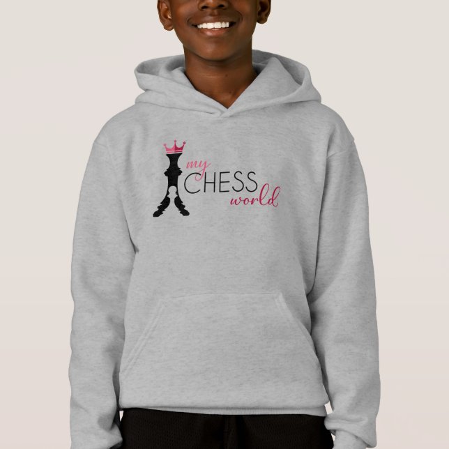 Barn My Chess World Hoodie T Shirt (Framsida)