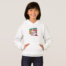 Barn Mysig Kära Tomte Skicka Pizza Jul Hoodie