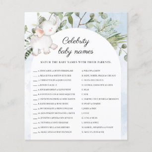 Barn namn Boy Blue Baby Shower Game