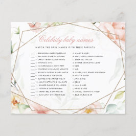 Barn namn Girl Girl Blommigt Baby Shower Game