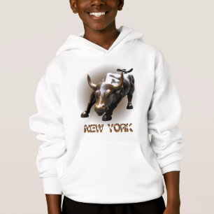 Barn New York Bull Hoodie Barn Souvenir NY Shirt Tee Shirt