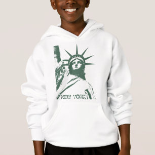 Barn New York Hoodie Frihetsgudinnan Souvenir Tee Shirt