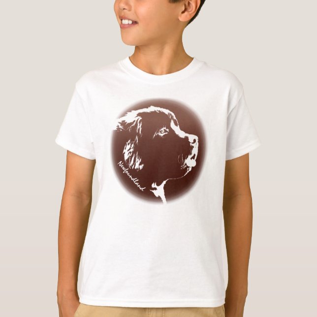 Barn Newfoundland Hund tröja Hund älskare T-shirt (Framsida)