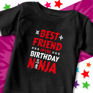 Barn Ninjafest Karate Bästa Vän Födelsedag Ninja T Shirt
