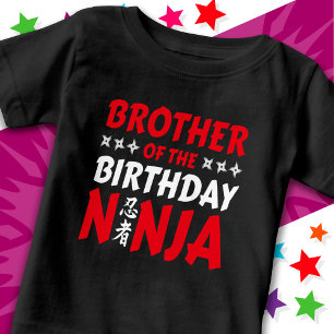 Barn Ninjafest Karate Bror till Födelsedagsninjan T Shirt