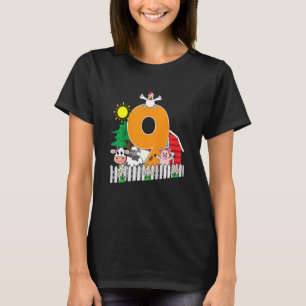 Barn Nionde födelsedagen: Djuruppfödning Kow Gris T Shirt