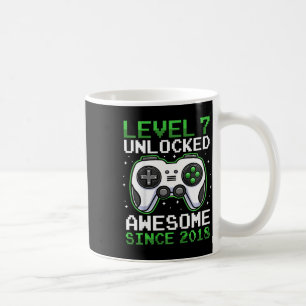 Barn Nivå 7 Upplåst 7 År Gammal Videospelare Födel Kaffemugg