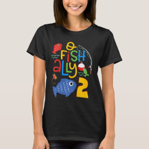Barn O-fish-ally Två Födelsedagsdekorationer 2 År T Shirt
