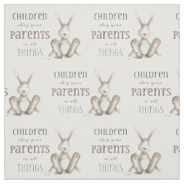 Barn Obey dina föräldrar - Kol 3:20 Tyg