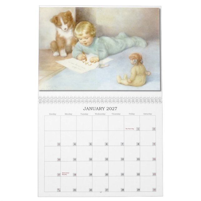 Barn- och babytryckkalender kalender (Jan 2027)