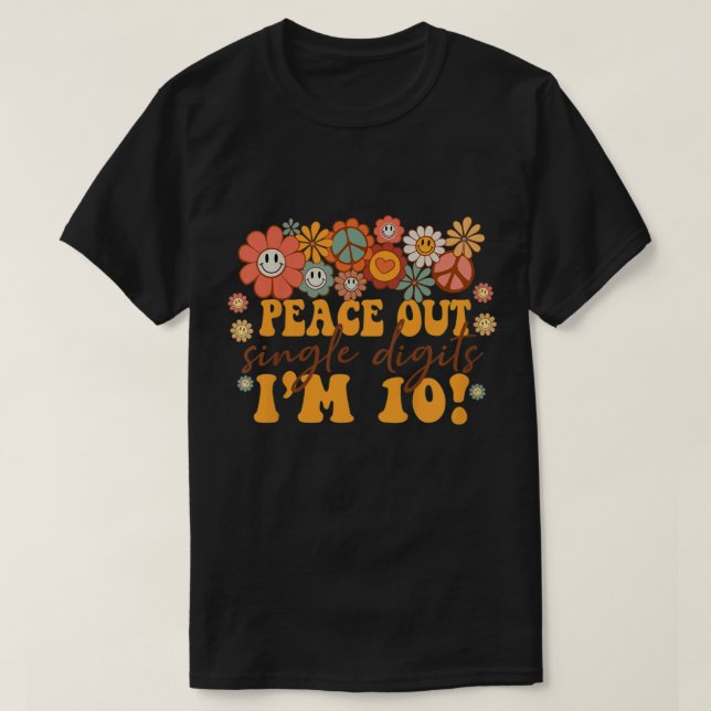 Barn och barn - 10:e födelsedagen. t shirt (Design framsida)