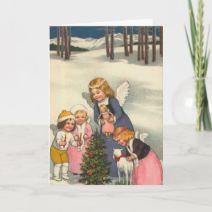 "Barn och en ängel" Julkort Helgkort