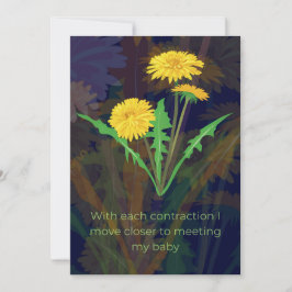 Barn- och födelseattest med blommor julkort