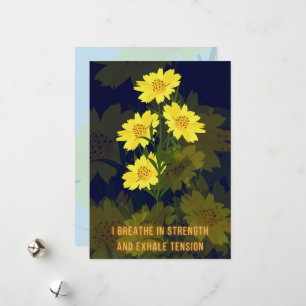 Barn- och födelseattest med blommor julkort