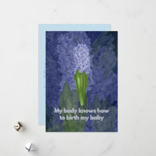 Barn- och födelseattest med blommor julkort