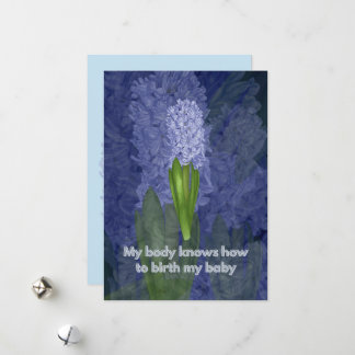 Barn- och födelseattest med blommor julkort