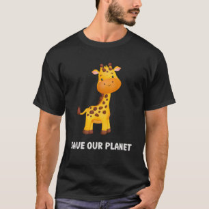 Barn och gult Giraffe För barn som Kärlek A T Shirt