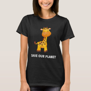 Barn och gult Giraffe För barn som Kärlek A T Shirt