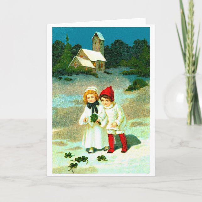 Barn och klöver helgkort (Framsida)