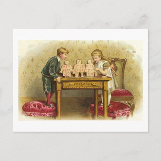 Barn och Leksaker-julkort Helg Vykort (Framsida)