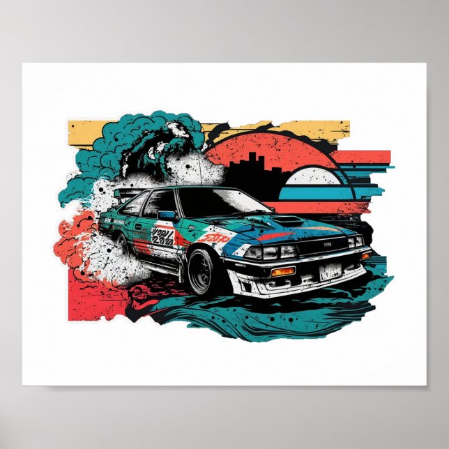 Barn och pojk räder extrem äventyr. Japansk biljdm Poster (Framsidan)