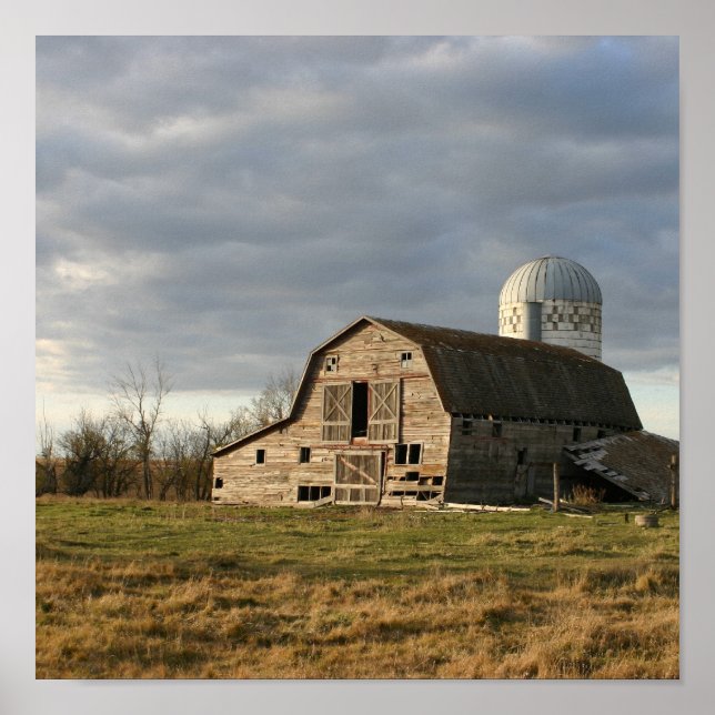 Barn och Silo-Kanvastryck Poster (Framsidan)