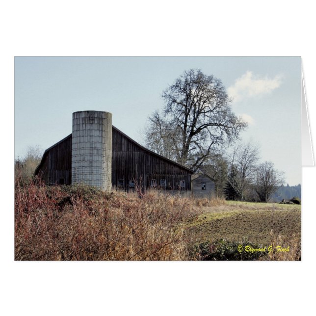 Barn och Silo - kort och kuvert (Framsidan Horizontal)