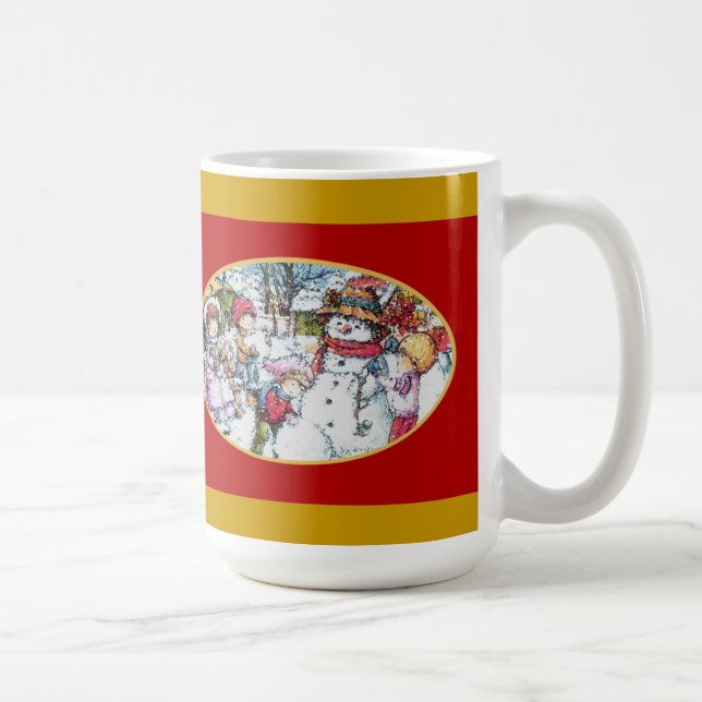 Barn och Snögubbe Mugg (Höger)