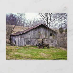 Barn och traktor vykort