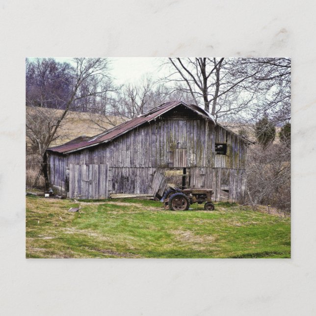 Barn och traktor vykort (Framsida)