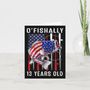 Barn O'fish 13 Years Old Birthday 13th Birthda Kort