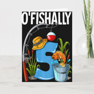 Barn O'fishally 5 år gammal 5-års födelsedag Fiske Kort