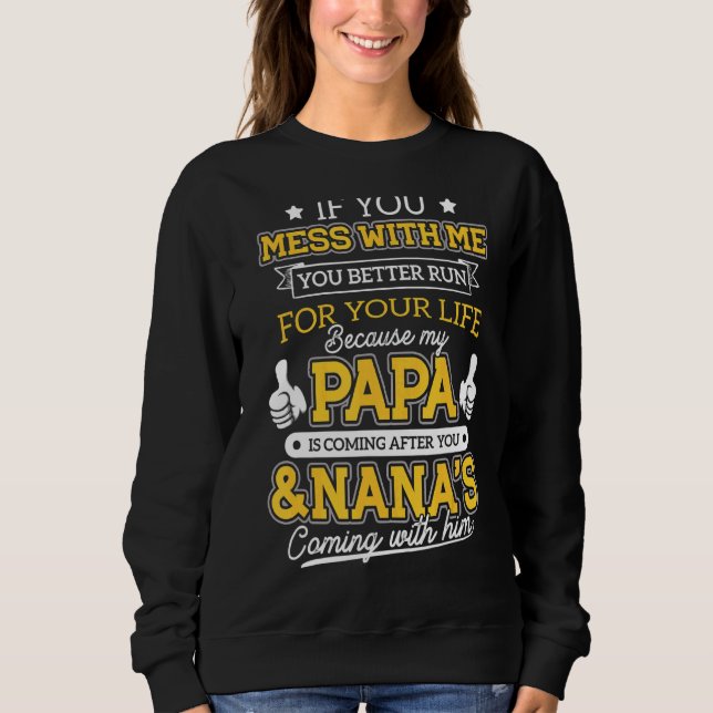 Barn om du  med mig min Pappa och Nana är Comi T Shirt (Framsida)