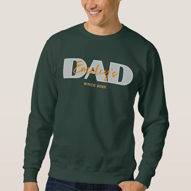 Barn om Pappa-Shirt Lång Ärmad Tröja (Framsida)