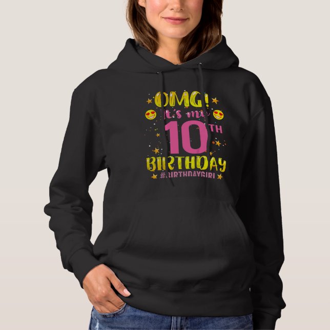 Barn omg Det är min 10:e födelsedagsflicka 10 år g T Shirt (Framsida)