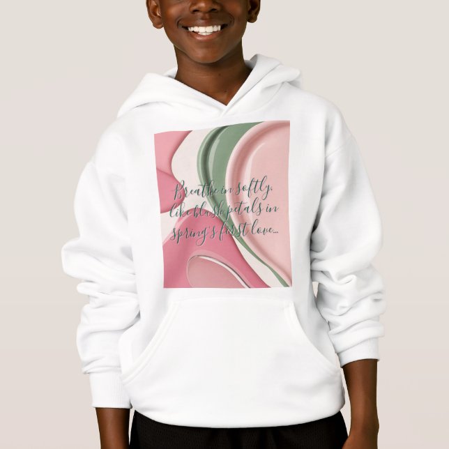Barn överdragsplagg med hood och grafisk design t shirt (Framsida)